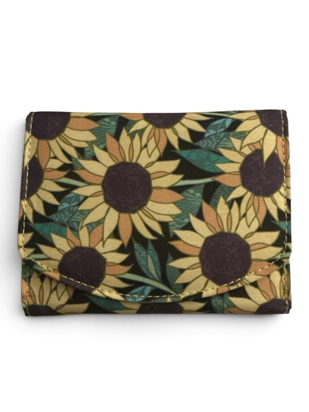 RARE Sipsey Wilder Trifold Wallet Sunflower Fields Magnetic Closure NWOT